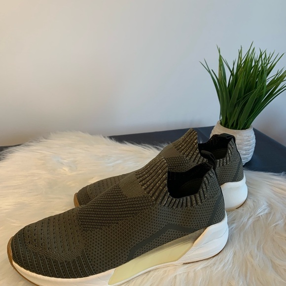 Olive Green Slip-On Sneakers - Picture 3 of 5